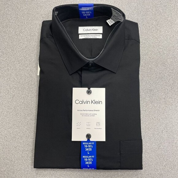 Calvin Klein Black Men's Dress Shirt - Picture 3 of 6